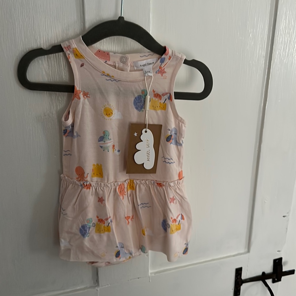 NWT Angel Dear beach scene romper